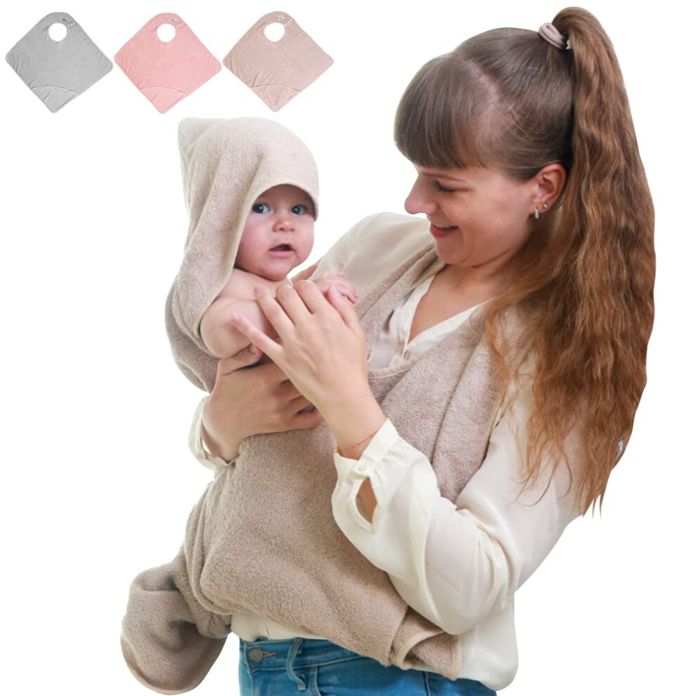 Tyuodna Cotton Soft Baby Towel - Hands Free Bath Towel & Apron - Personalised Ne