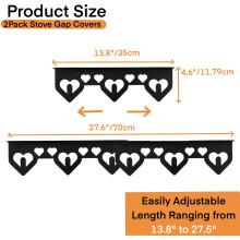 4 Pcs Stove Gap Covers Stainless Steel Stove Gap Filler Easy Retractab