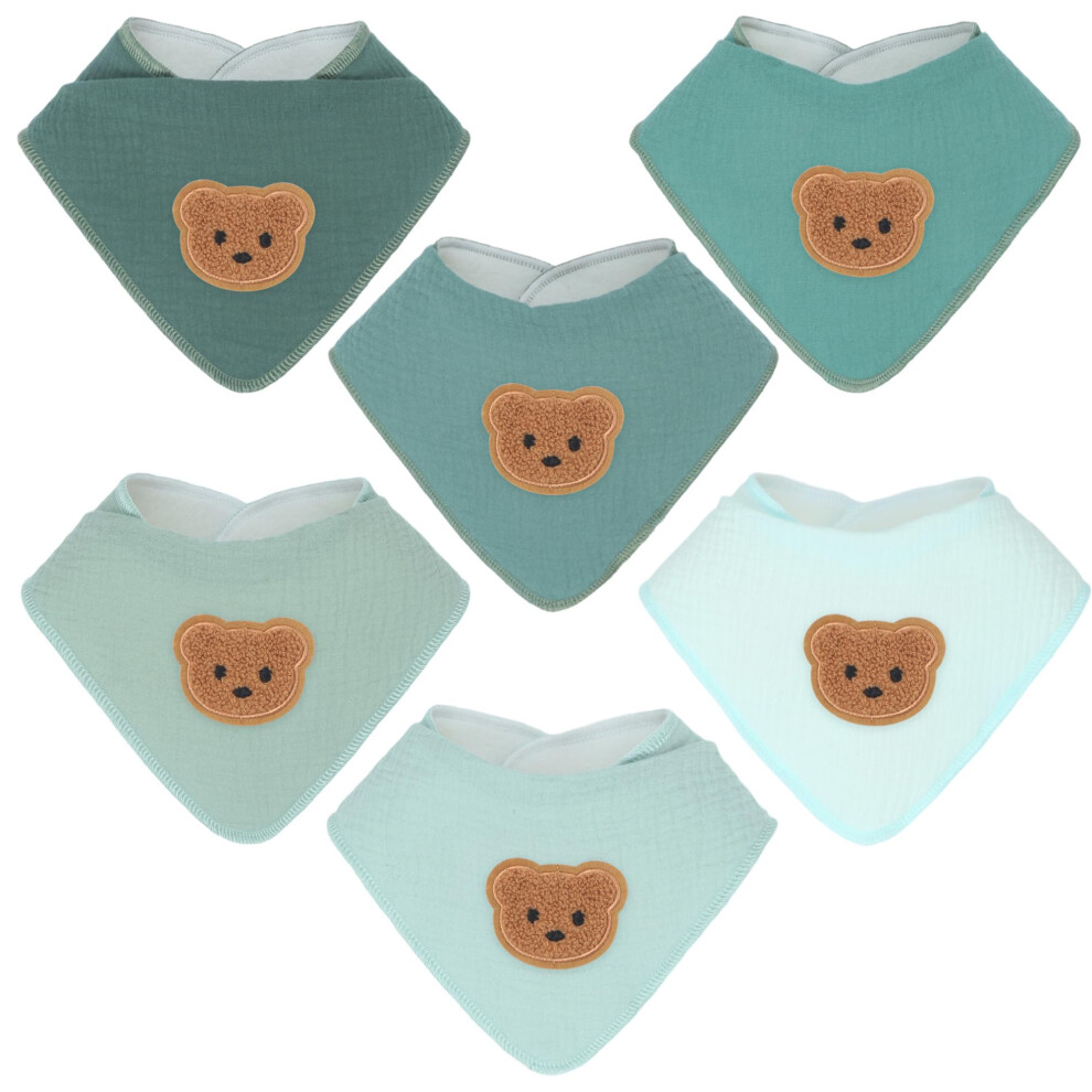 Benoxine Muslin Baby Bibs Soft And Absorbent Adjustable Baby Dribble Bandana Bib