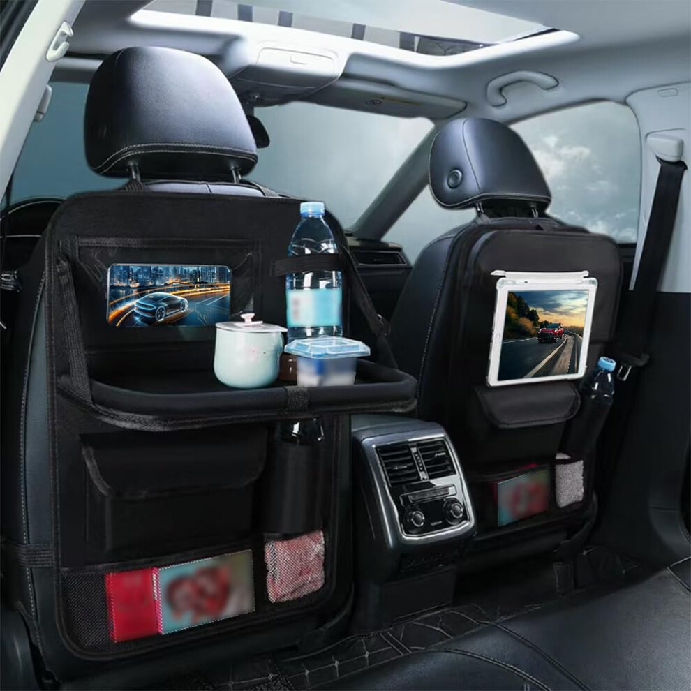 Primst Car Backseat Organizer With Foldable Table Tray, 2 Pack Car Seat Back Pro