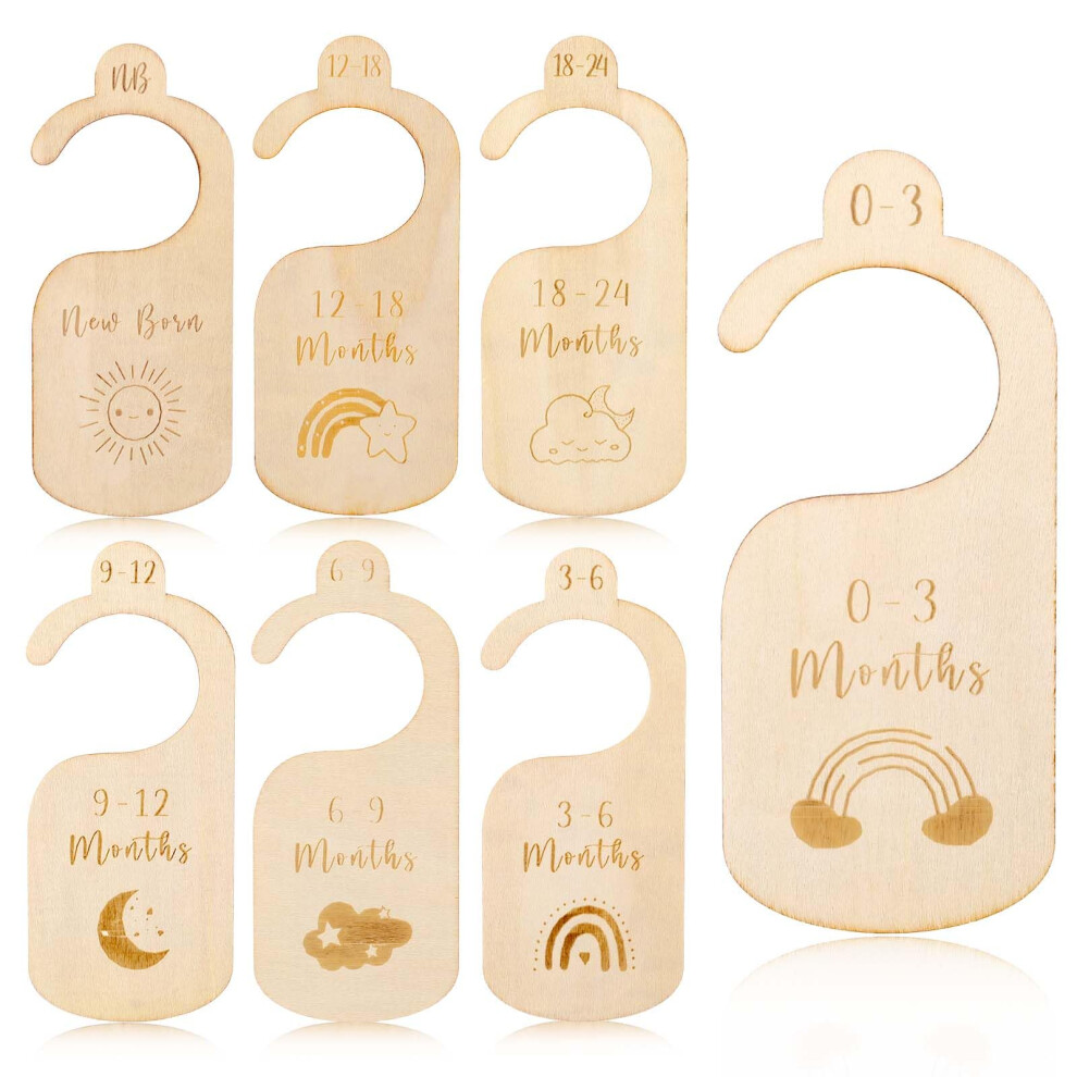 Abeillo 7Pcs Baby Wardrobe Dividers, Cartoon Baby Clothes Dividers From Newborn