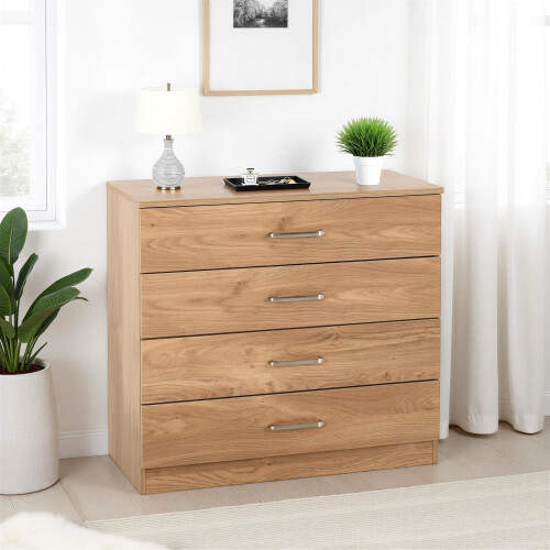 Seconique Seconique Dakota 4 Drawer Chest in Oak Effect