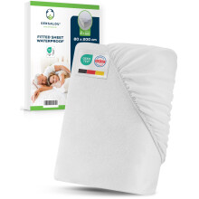Sensalou Waterproof Fitted Sheet 80 x 200 cm Twin Pack – Leakproof Mattress Cove