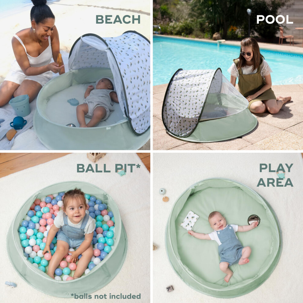 Babymoov Aquani Pop Up Baby Beach Tent & Paddling Pool - Anti-Uv Sun Protection