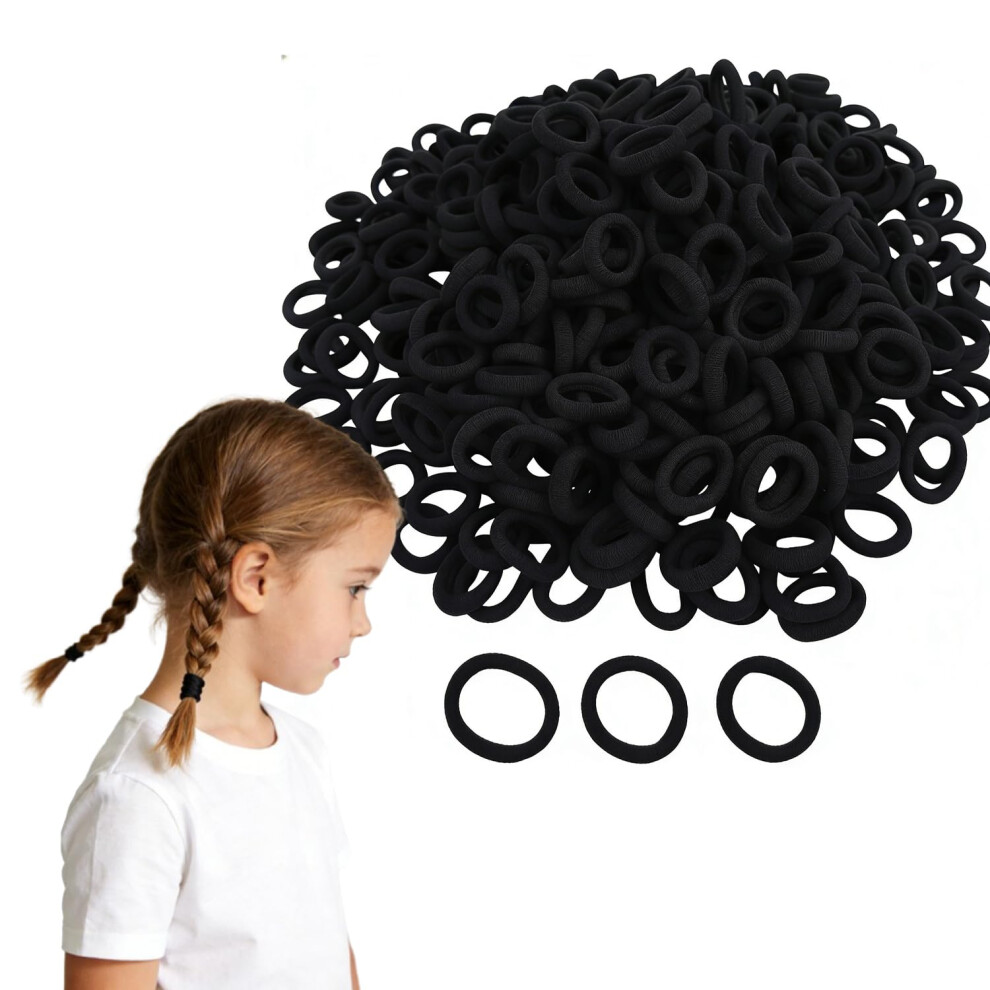 Photos - Hair Product 300 Pcs Toddler Hair Bobbles, Cute Elastic Ponytail Holders 20mm Baby Hair Bands