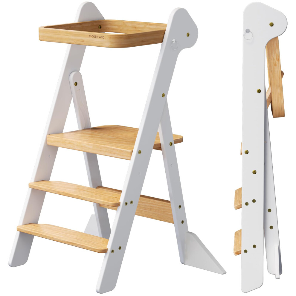 Cosyland Foldable Toddler Step Stool For Kitchen - If Design Awarded Space Savin