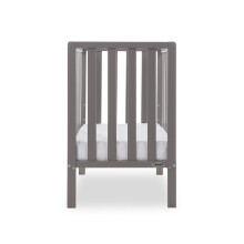 Obaby Bantam Space Saver Cot, Taupe Grey Compact Baby Cot with Adjustable Mattre