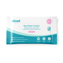 Clinell Skin Bed Bath Wipes Pack of 24 - 8 per Pack (192) - Easy to use, Contain
