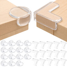 Acual 30 Pack Corner Protectors for Baby, Clear Furniture Corner Guards