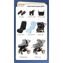 YAZOCO 3 in 1 Prams, Pushchair with Height Adjustable Handle, Travel System Pram
