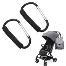 2 Pack Baby Large Pram Clip,Aluminum Baby Pram Hooks Large,Ba by Buggy Clips,Car