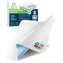 Sensalou Waterproof Bed Pad Reusable 75x90 cm - Washable Incontinence Underpad f
