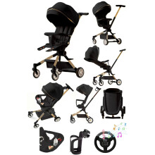 Rexhan 2 in 1 Baby Stroller, Foldable Pram, Feeding Chair, Baby Buggy, Reversibl