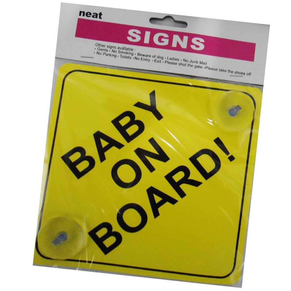 Photos - Other Electrical Equipment 2pcs Baby On Board Child Safety Sign Suitable for Any Vehicle 2 Suctio