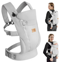 vrbabies Baby Carrier from Newborn, Ice Silk Baby Sling with Adjustable Belt & 3