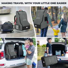 RAINSMORE Car Seat Travel Bag Backpack Padded Car Seat Bag for Airplan