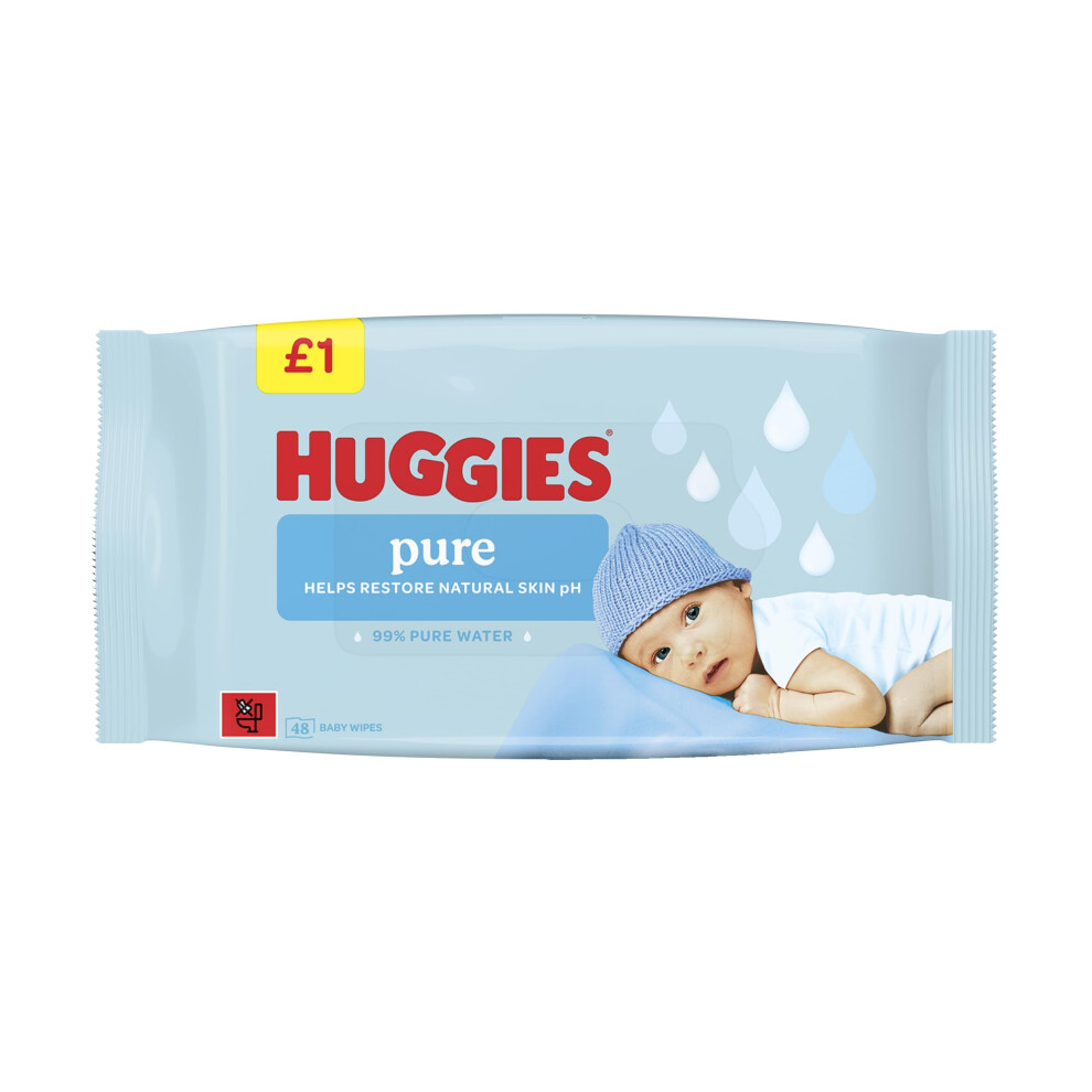 Huggies 48 Pure Baby Wipes