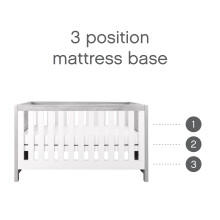 Tutti Bambini Modena 2-Piece Nursery Furniture Set - 3-in-1 Baby Cot Bed & Baby Chest of Drawers with Changer & Clothes Storage Drawers, Baby Storage,