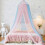 Eimilaly Two-tone Bed Canopy Mosquito Net Pink Blue, Bed Canopy for 2