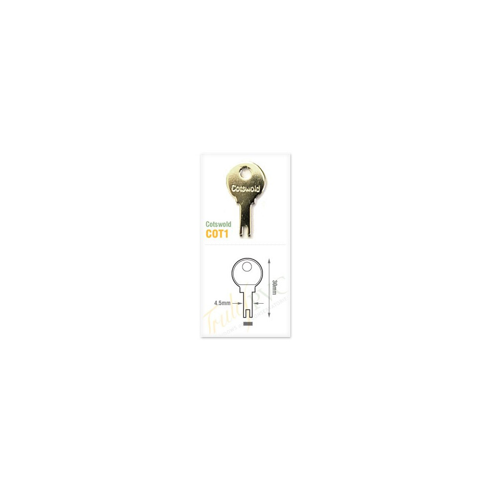 Truly Pvc Supplies 3 X Cotswold Cot1 Window Lock Keys
