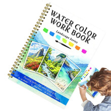 (b) Adults Artwork Workbook Watercolor Painting Book for Travel School Home
