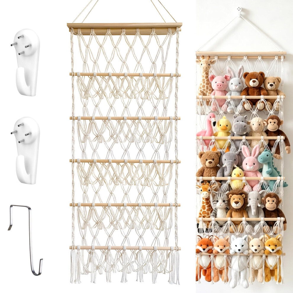 Kasure 5-Layer Hanging Organizer For Toys & Nursery - Extra Large Capacity Canva