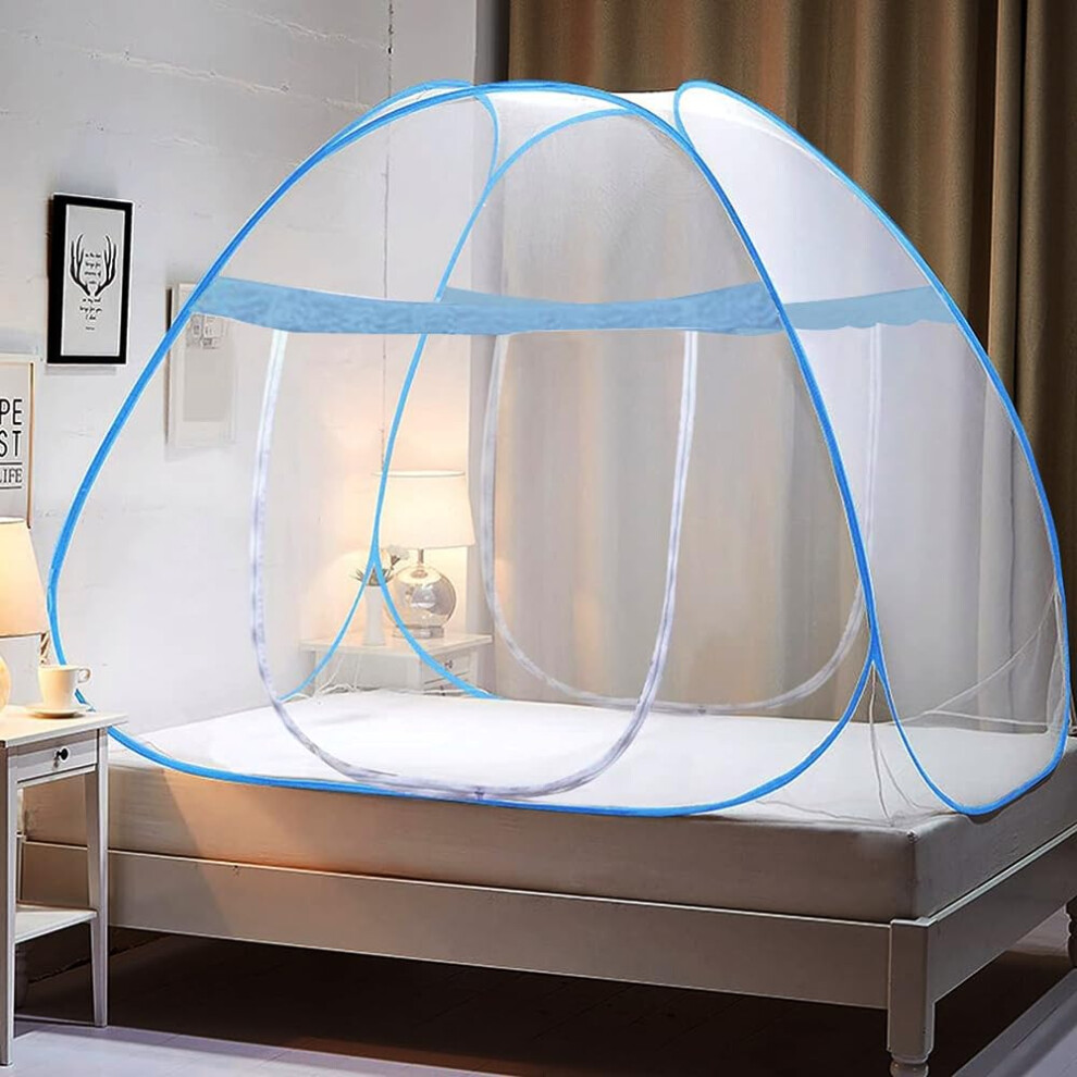 Aoreun Pop Up Mosquito Net For Double Bed, 180 X 200 X 150 Cm Foldable Mosquito