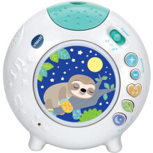 VTech Baby Sleepy Sloth Cot Light, with Colourful Light Pattern Projection, Natu