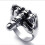 (12, D244-Silver) Rock Style Trendy Vertical Ring for Men's Middle Finger 3