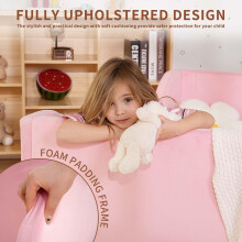 Ryuhic Toddler Bed Whole Soft Padded Kids Beds with Extra Safety Guard