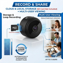 FORTMATE 4 Pack Indoor Camera Wireless for Home Security with Phone Ap
