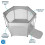 Babyway Foldable Baby Playpen with Carry Bag in Grey 2