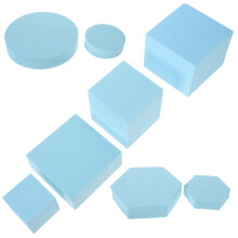 Geometry Cube Photo Props for Photography 8Pcs Sky-Blue Foam Set