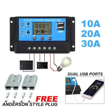 Automatischer 10A 12V 24V PWM-Solarladeregler mit zwei USB-Ausgängen und 5V-Solarzellenpanel-Laderegler