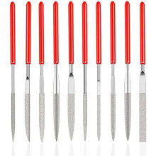 Mini-Nadelfeilen – GROSS – 2 mm x 100 mm – Diamantschliff – Für DIY-Projekte – 10 Stück