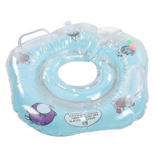 Newborn Swimming Ring Safe Adjustable Dolphin Inflatable Swimming Ring for Newborn and Baby Blue