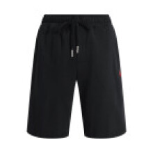 (Black Red,L)Mens Summer Cotton Flatfront Shorts With Badge Details For Active Lifestyle Use