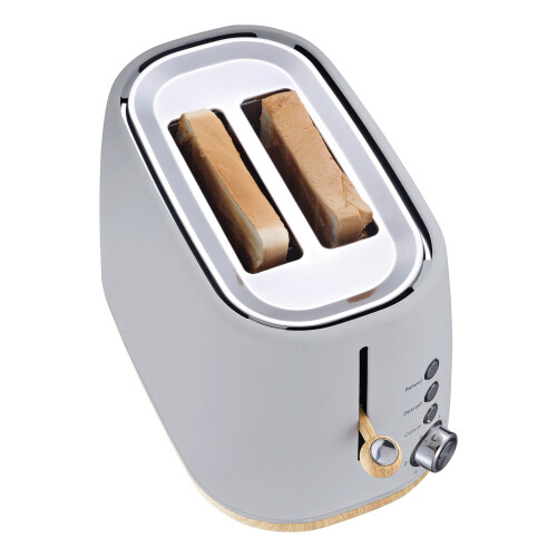 statesman Statesman 2 Slice Scandi Toaster, 900W Power, Grey/Blue 1