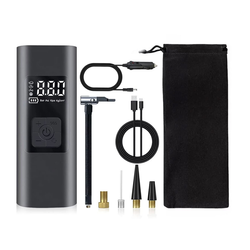 Portable Air Compressor 150Psi Cordless And Corded Pump Pressure Gauge Balls Chronus 9146387523259