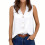 Women's Sleeveless V-Neck Button-Down Blouse-Dark blue M 8
