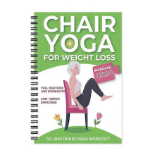 (Green - A) Chair Yoga for Seniors Over 60, Yoga Guide Notebook with 40+ Low-Impact Exercises to Improve Mobility, Balance & Weight Loss in 21 Day