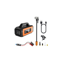 Qb05 Portable Tire Inflator Air Compressor for Car, Motorcycle, Bicycle - Chronus (orange)