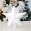 Juletræspynt - hvid glitterstjerne 20 cm 1