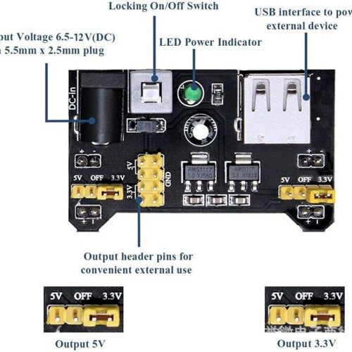 ESP32/ESP8266 Electronie Components Kit Fun DIY  Kit with Power Supply Module Breadboard for R3 2
