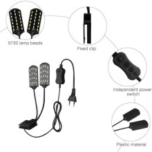 LED-Aquariumleuchte, X7-Clip-on-Aquariumleuchte, ultradünne LED-Clip-on-Aquariumleuchte, für kleine Aquarien, Super-Aquarienbeleuchtung