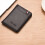 Ultra-Thin Men's Card Holder Wallet Briefcase Portable Anti-Demagnetization Document Card Holder Balck 5