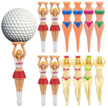 Plastic Golf Tees Woman Golf Tees Ball Position Marker Assorted Color 12Pcs