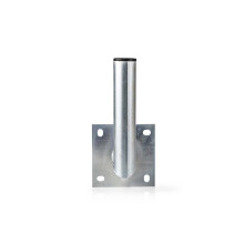 Soporte de pared para satélite | Distancia a la pared: 150 mm | Diámetro de la abrazadera: 48 mm | Tamaño máximo del plato: 100 cm | Acero | Plata