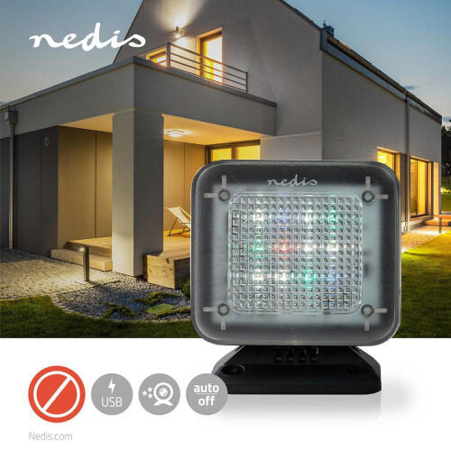 Simulador de televisión | Alimentación USB | Interior | Negro