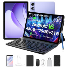 POCKAM P11 Pro Android 16 Purple Tablet, 11 inch Tablet with Gemini AI, 48GB RAM+128GB ROM, Tablet 2.4K 90Hz, T7250 Octa-Core,13MP+5MP,8800mAh,5G WIFI